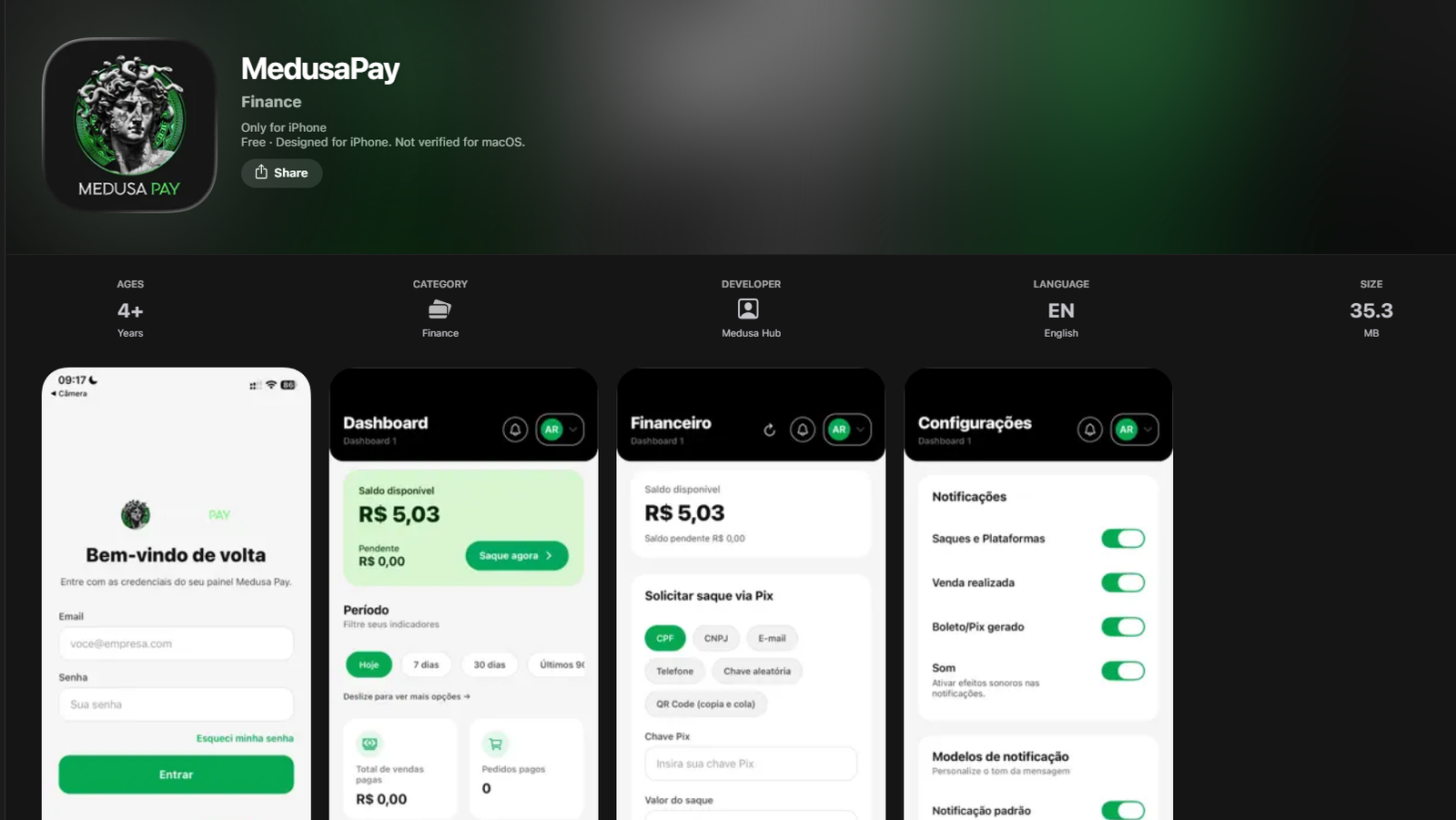 MedusaPay — App
